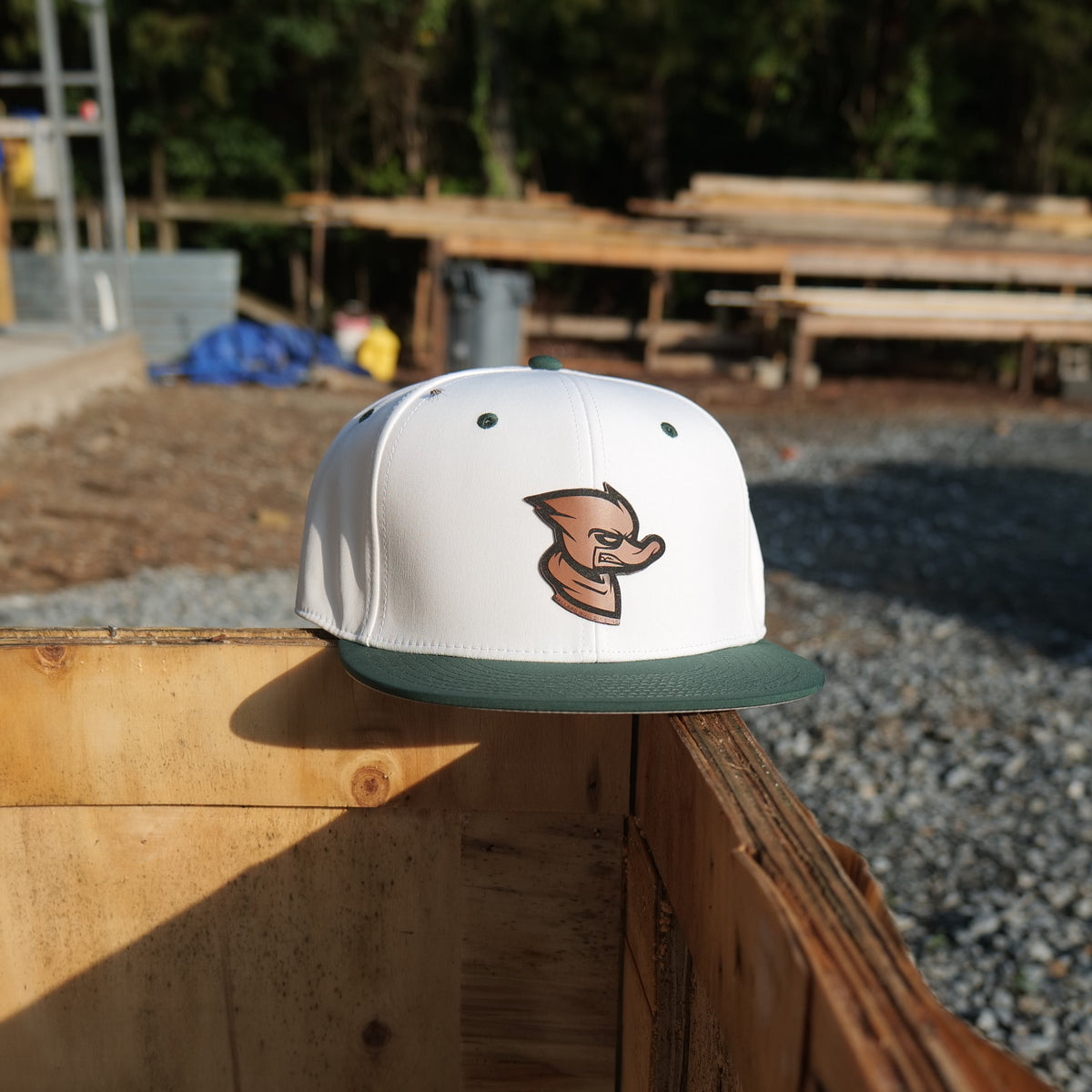 "Back in the Day" White/Green/Brown Fitted Baseball Hat